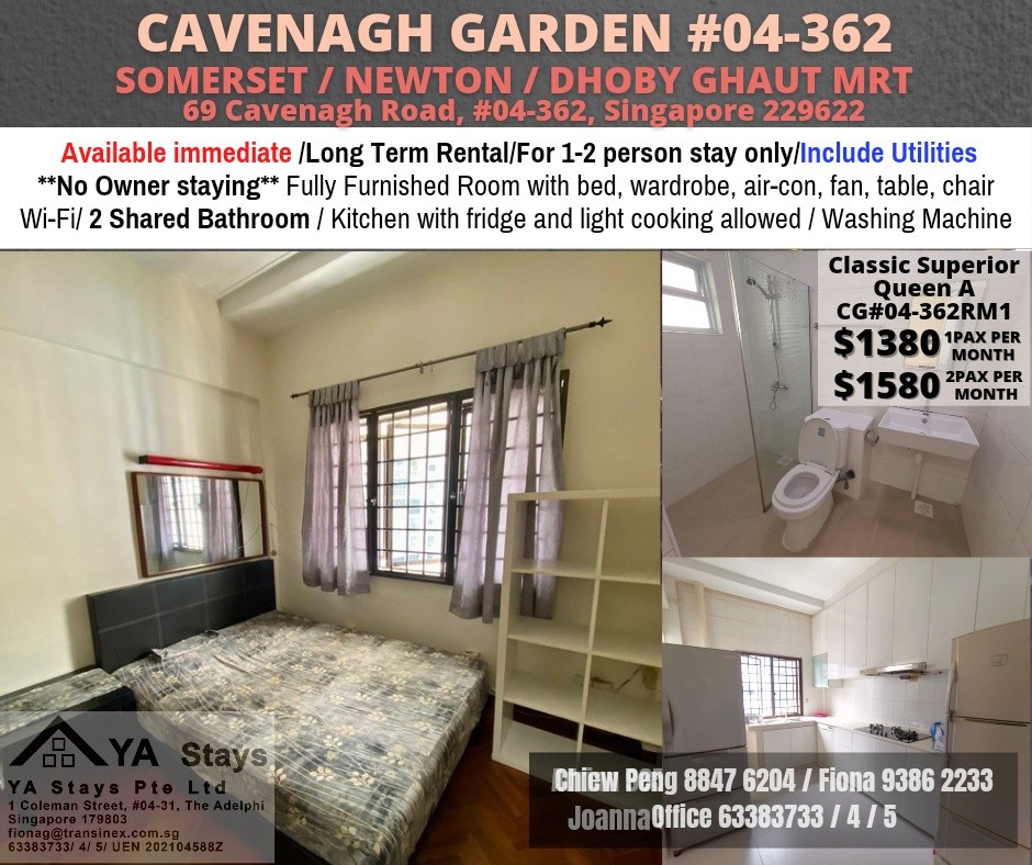 Cavenagh Garden - Near Somerset MRT / Dhoby Gaut Mrt / Orchard / AVAILABLE IMMEDIATE - Newton 纽顿 - 分租房间 - Homates 新加坡