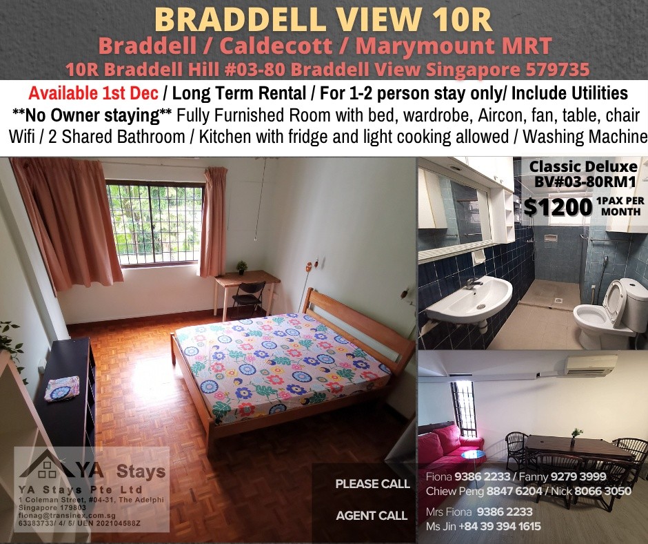 Room For Rent - Toa Payoh BV#03-08RM1 - Braddell - Flat - Homates Singapore