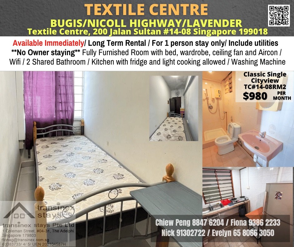 Available﻿ May 21 - Common Room/Include Utilities/Wifi/Aircon/No Agent Fee/Light Cooking Allowed/Washing Machine - Farrer Park 花拉公园 - 分租房间 - Homates 新加坡