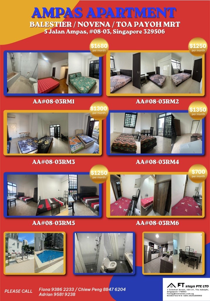 Room for rent/Toa Payoh, Boon Keng, Novena MRT/1 pax stay/Include Utilities/Available IMMEDIATELY - Novena 诺维娜 - 分租房间 - Homates 新加坡