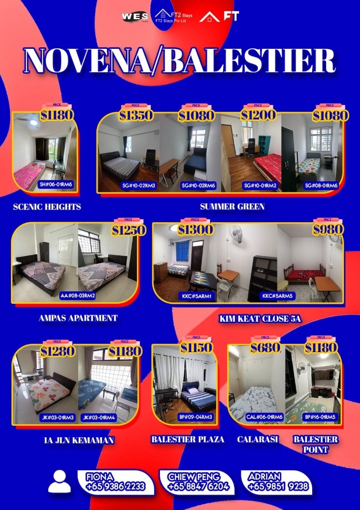 Room for Rent/11 Boon Teck Road, Singapore 329585/ For 1-2 pax/ Available Immediately - Novena - Flat - Homates Singapore
