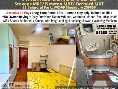 Room for Rent/28 Balmoral Park/ For 1 pax/ Available 31 May - 28 Balmoral Park, #02-09 Singapore 259856