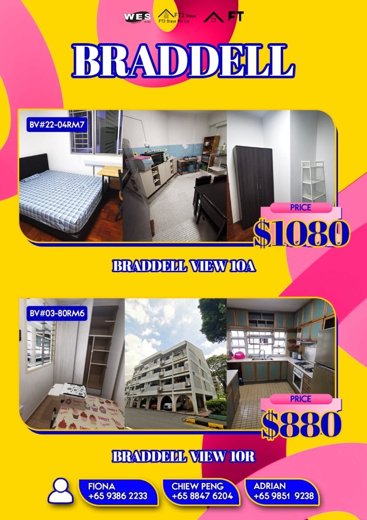 Available﻿ 21 July - Common Room/Include Utilities/Wifi/Aircon/No Agent Fee/Light Cooking Allowed/Washing Machine - Braddell 布莱徳 - 分租房间 - Homates 新加坡