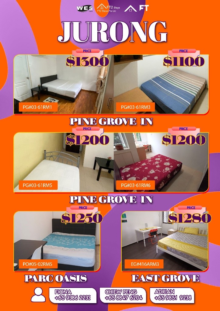 Room for rent /Clementi Park / Jurong / Common room / 1pax stay / Available July 30 - Clementi - Flat - Homates Singapore