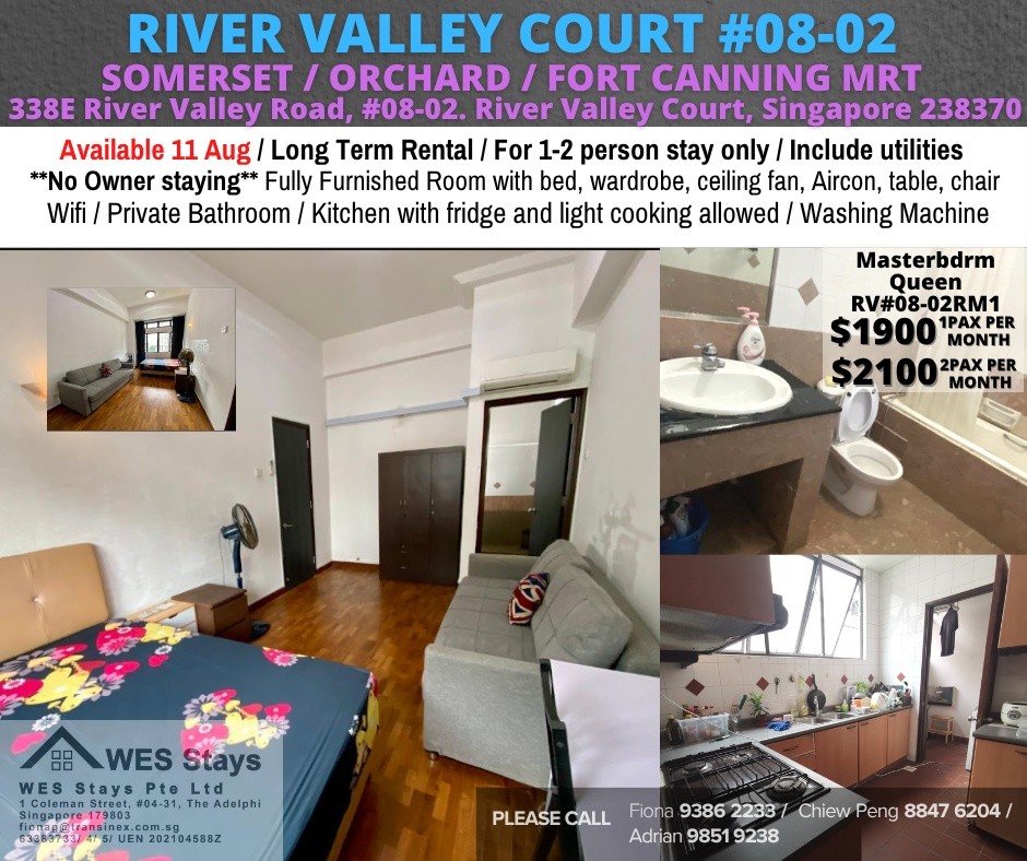 Room for rent / SOMERSET / Master room / 1, 2 pax stay / Available Aug 11 - Somerset - Bedroom - Homates Singapore