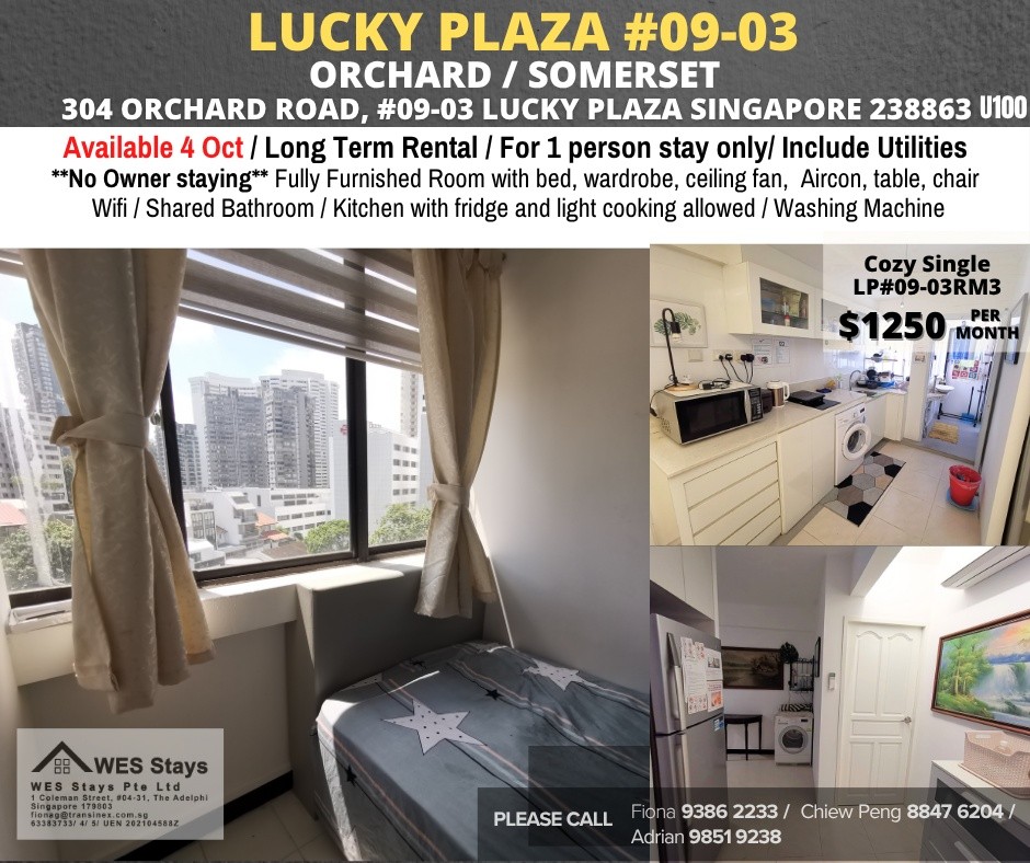 Room for rent / ORCHARD / Common room / 1pax stay / Available 4 Oct - Orchard - Bedroom - Homates Singapore