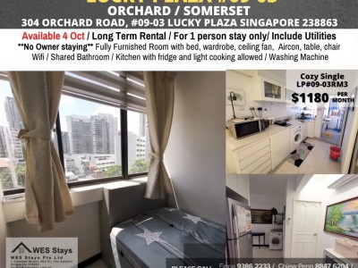 Homates Singapore - Orchard - 304 ORCHARD ROAD, #09-03 LUCKY PLAZA SINGAPORE 238863