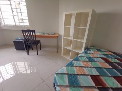 Available 02Jun / Long Term Rental / For 1 person stay only/ Include utilities **No Owner staying** Fully Furnished Room with bed, wardrobe, air-con, fan, table, chair Wifi / 2 Shared Bathroom - 1BLK 117 JURONG EAST STREET 13