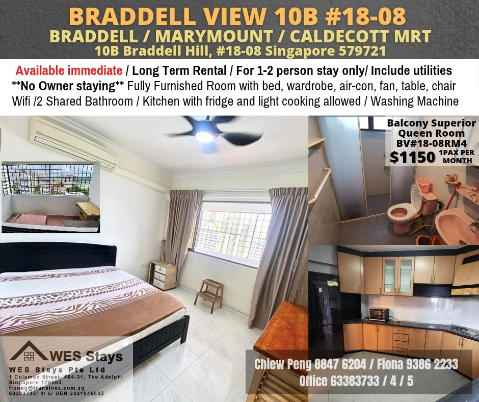 10B BRADELL VIEW - $1150 - Braddell 布莱徳 - 整个住家 - Homates 新加坡