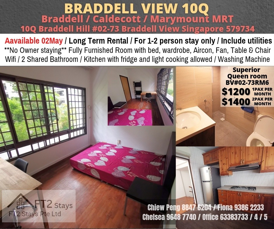 10Q BRADELL VIEW - $1200 - Braddell 布莱徳 - 整个住家 - Homates 新加坡