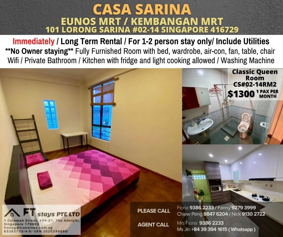 CASA SARINA - $1300 - Eunos - Flat - Homates Singapore