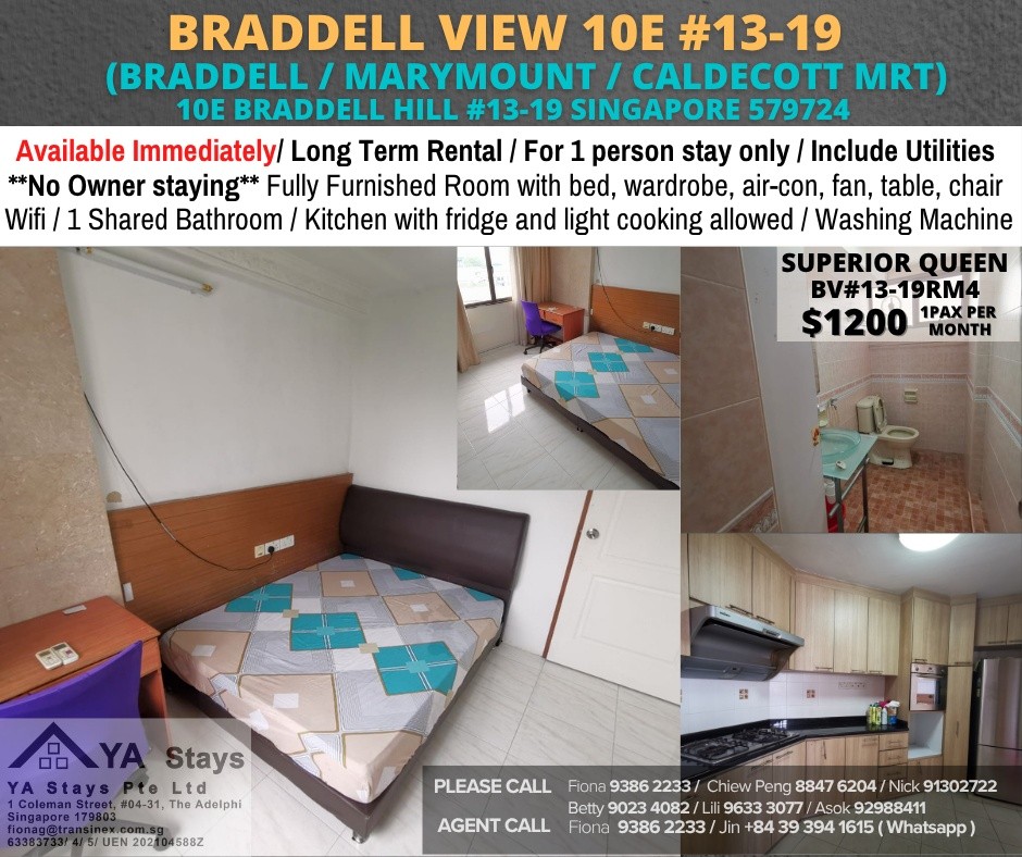 Room For Rent - Near Marymount MRT/ BRADDELL VIEW 10E - Braddell 布莱徳 - 整个住家 - Homates 新加坡