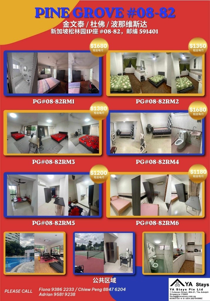 Near Clementi, Dover MRT/ 1P Pine Grove/ Available﻿ April 9 - Bukit Timah 武吉知馬 - 整个住家 - Homates 新加坡