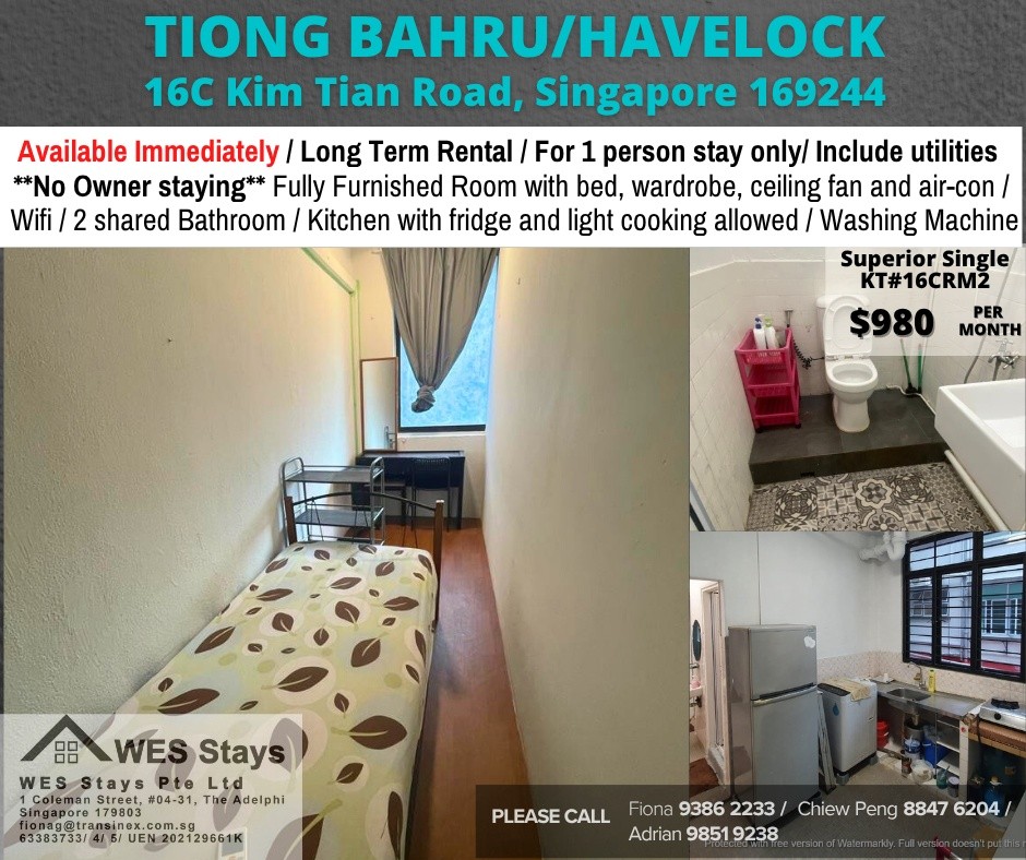 Available﻿ Immediately  - Common Room/Include Utilities/Wifi/Aircon/No Agent Fee/Light Cooking Allowed/Washing Machine - Queenstown - Flat - Homates Singapore