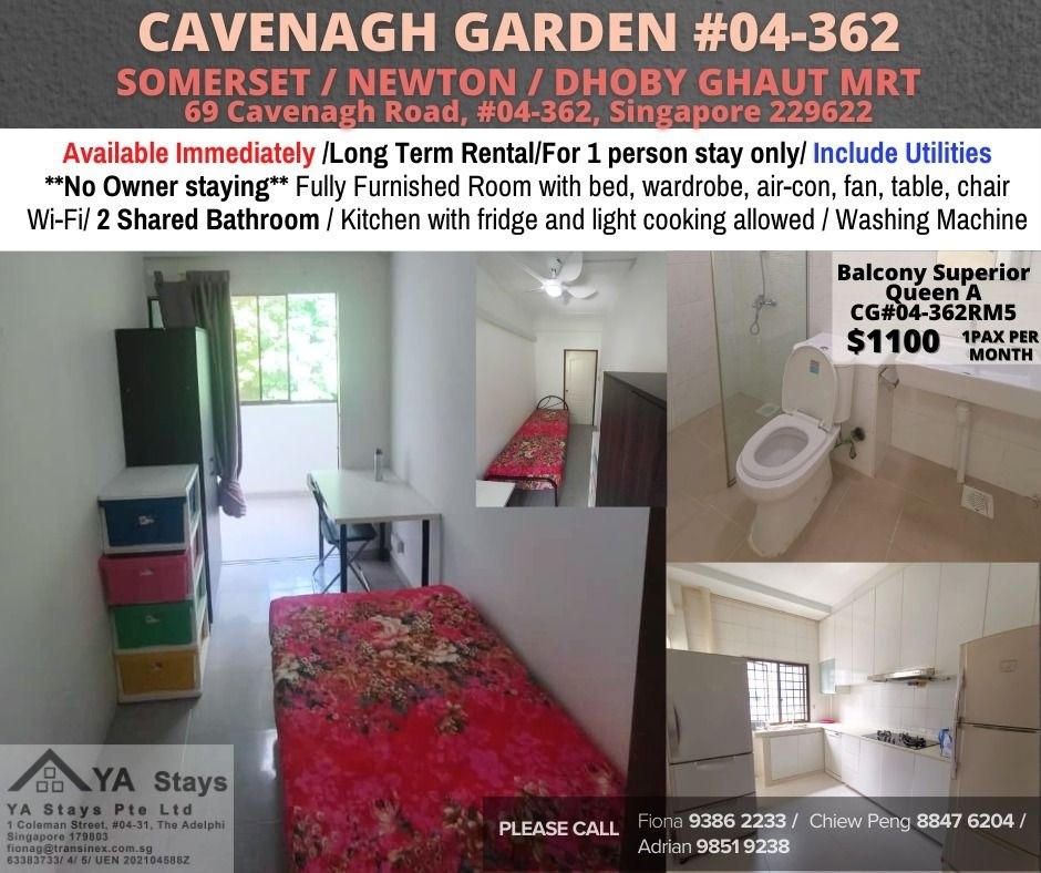 Room For Rent - Somerset, Newton,Dhoby Ghaut MRT/ Common room / 1 pax stay / Available﻿ IMMEDIATELY - Somerset 索美塞 - 整个住家 - Homates 新加坡
