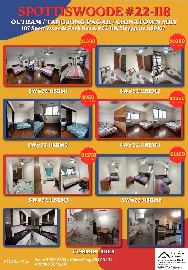 Room for rent / Outram, Tangjong Pagar, Chinatown MRT / Common room / 1-2 pax stay / Available May 3 - Outram 欧南 - 分租房间 - Homates 新加坡