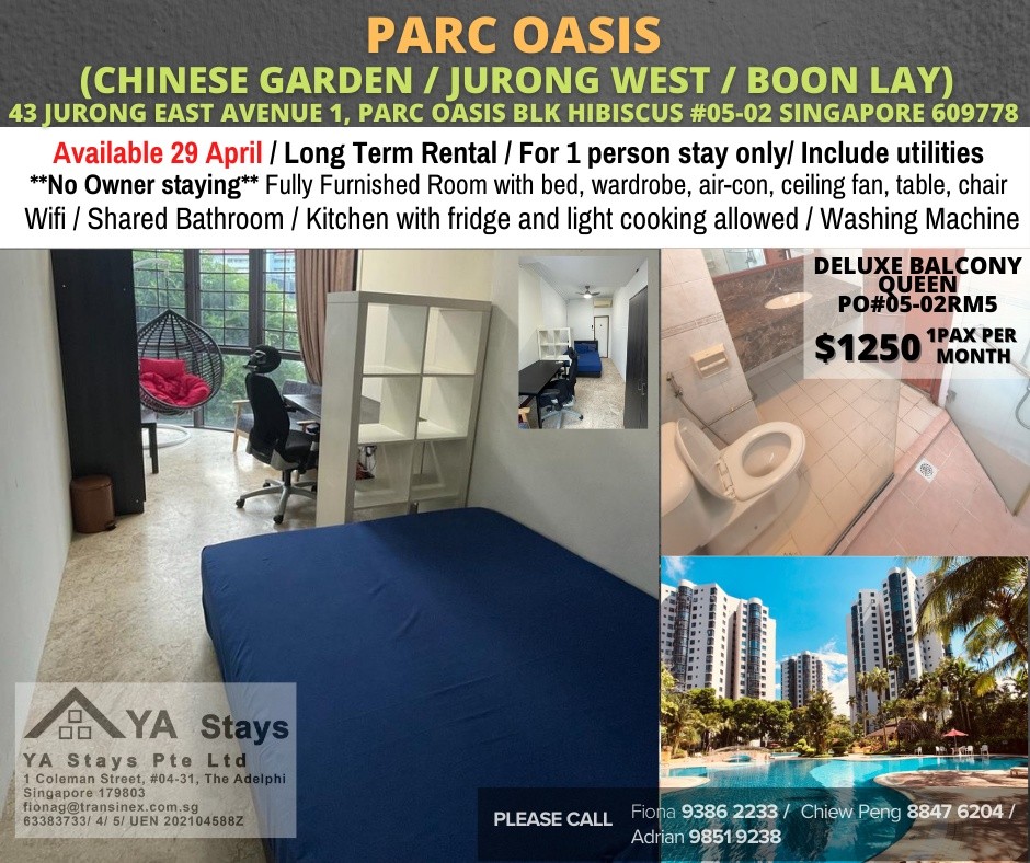 Room for rent / Chinesee Gardern, Jurong West, Boon Lay / Common room / 1pax stay / Available April 29 - Jurong East - Bedroom - Homates Singapore