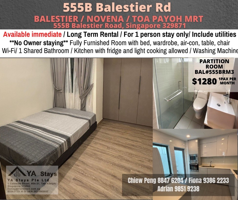 Room for Rent/Balestier, Toa Payoh MRT/ For 1 pax/ Available Immediately - Novena - Flat - Homates Singapore