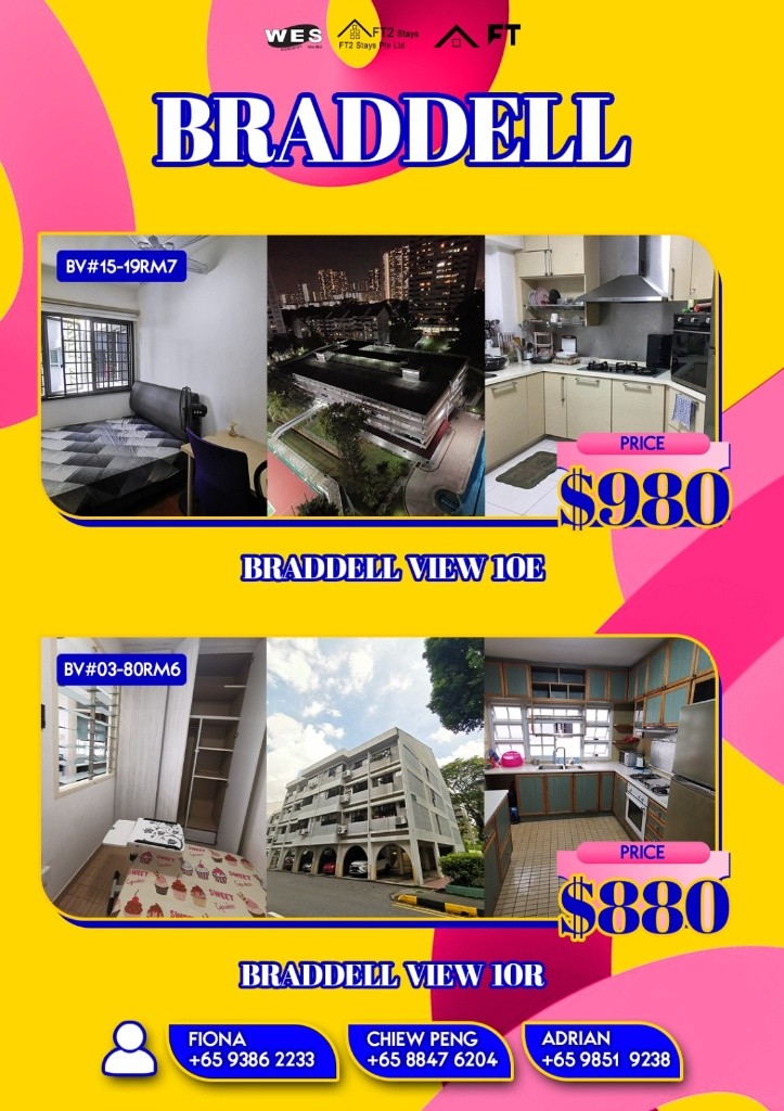 Room for rent / BRADDELL, MARYMOUNT, CALDECOTT MRT / Common room / 1pax stay / Available May 16 - Braddell - Flat - Homates Singapore