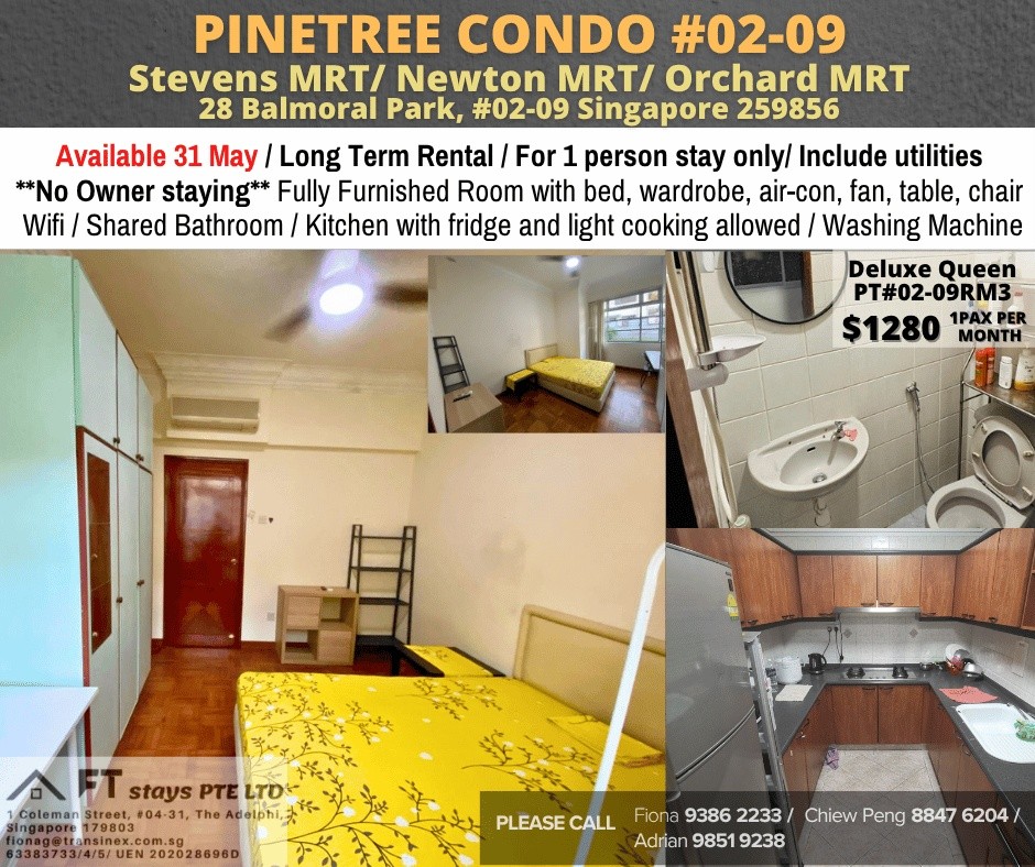 Available Immediately﻿  - Common Room/Include Utilities/Wifi/Aircon/No Agent Fee/Light Cooking Allow ed/Washing Machine - Stevens - Bedroom - Homates Singapore