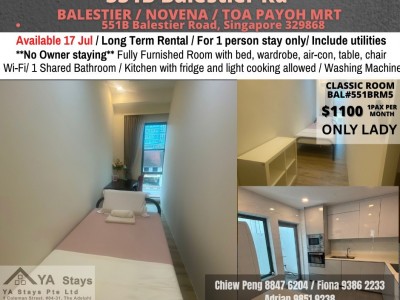 Homates 新加坡 - Novena 诺维娜 - 551B Balestier Road, Singapore 329868 