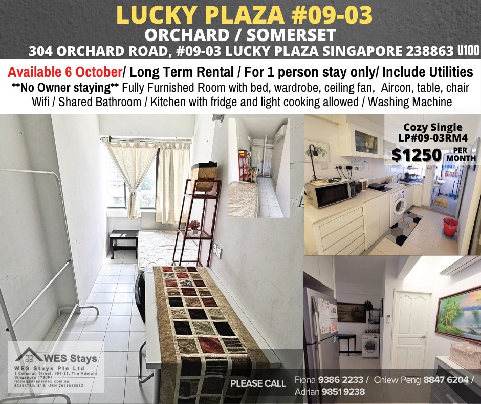 Room for rent / ORCHARD / SOMERSET / Common room / 1pax stay / Available 6 Oct - River Valley - Bedroom - Homates Singapore