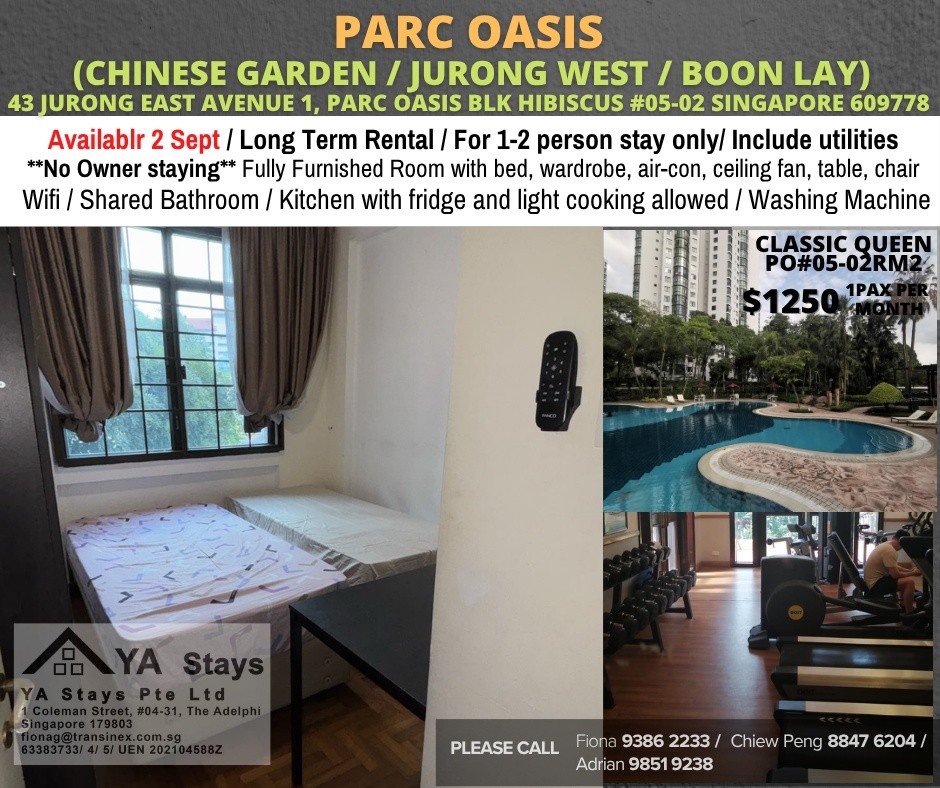 Room for rent / CHINESE GARDEN / Common room / 1pax stay / Available 20 September - Chinese Garden - Bedroom - Homates Singapore